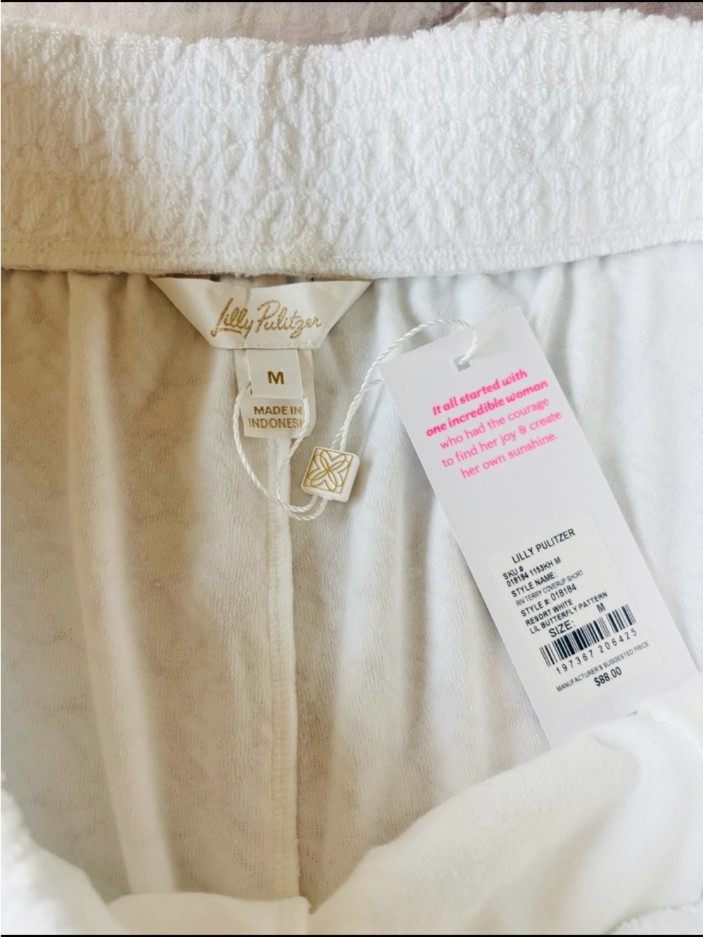 Lilly Pulitzer Riv Terry Coverup High-Waist Short Size M NWT - Picture 4 of 11